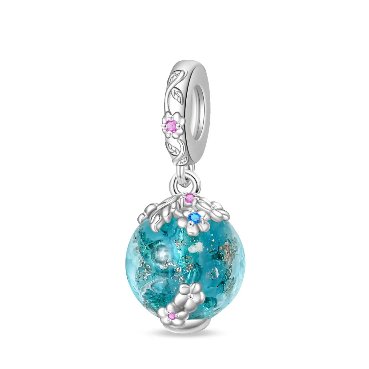 Bunter Schmetterlings-Quasten-Charm-Anhänger aus 925er-Sterlingsilber mit Perlen, passend für Original-Armbänder aus Silber für die Schmuckherstellung von Frauen