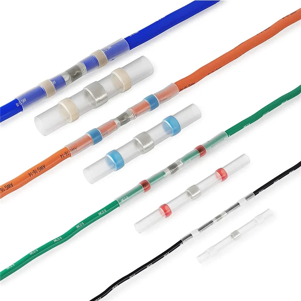 300 stücke-800 stücke Solder Versiegelt Draht Anschlüsse Schrumpf Solder Butt Anschlüsse Solder Connector Kit Automotive Marine isolierung