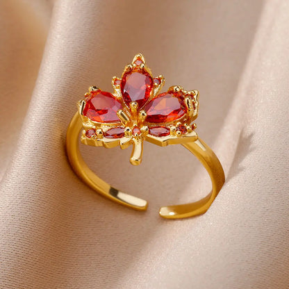 Luxus Edelstahl Ringe Vergoldet Bunte Stein Zirkon Kristall Herz Ring Für Frauen Hochzeit Boho Schmuck Weihnachtsgeschenk