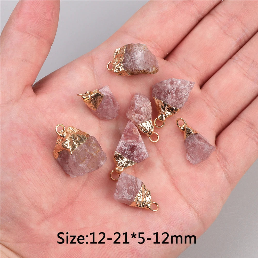 5 stücke Natürlichen Rauhen Stein Anhänger Unregelmäßige Form Healing Amethysten Labradorit Agat Quarz Anhänger Für DIY Handgemachte Halskette