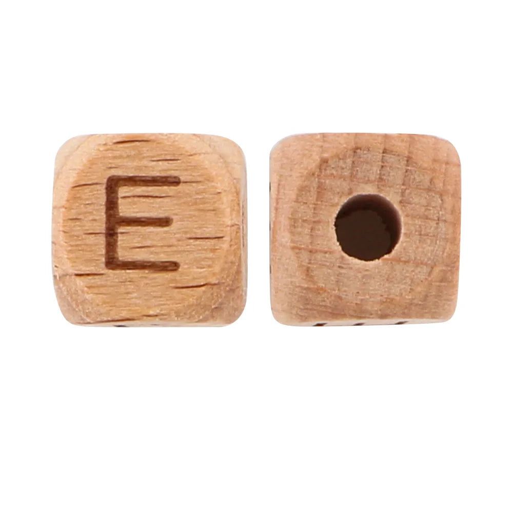 10/20/30/50 Stück Buchenholz-Buchstabenperlen 10mm 12mm Umweltfreundliche Naturholz-Alphabetperlen für Armband- und Halskettenherstellung