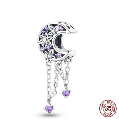 Modische 925er-Sterlingsilber-Charms mit buntem Traumfänger, Perlen für Qikaola 925 Original-Armbänder, exquisiter DIY-Schmuck, Geschenke