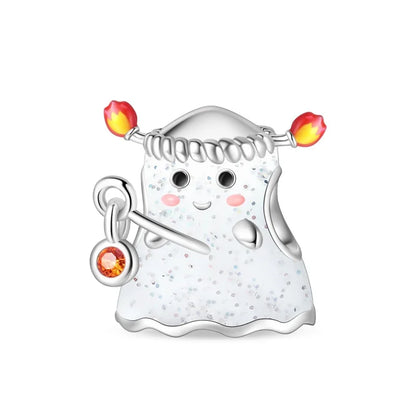 Heißer Verkauf 925er Sterlingsilber Kürbiskopfperlen & fliegende Hexe baumelnder Charm passend für Armband Halloween Anhänger Zubehör Geschenke