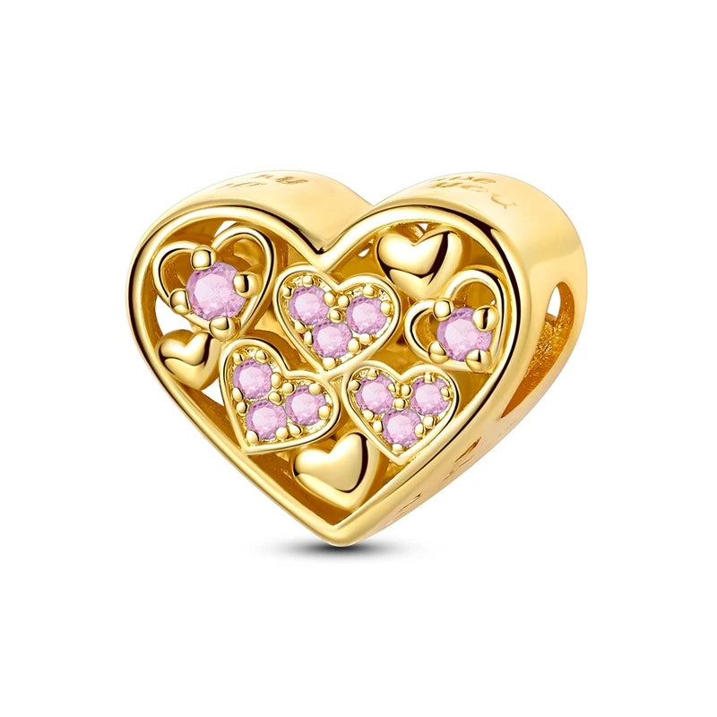 Heißer Verkauf 925er Sterlingsilber Löwenperlen & Chamäleon Baumeln Charm Fit Schlangenarmband Boutique Halskette Goldener Anhänger Geschenk