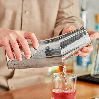 Boston 750/550 ml Cocktail-Shaker mit Rezept, Edelstahl-Mixer, Barkeeper, Bar, Getränke, 2-teilige Cocktail-Shaker, Bar-Werkzeuge