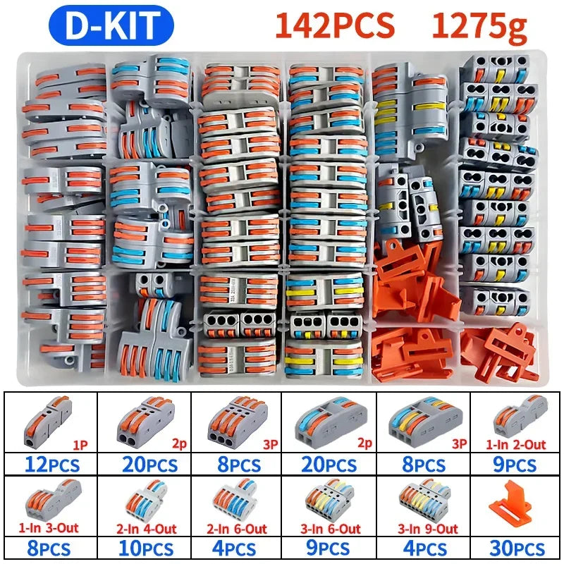 Schnelle elektrische stecker universal kompakte push-in leiter spl verdrahtung kabel stecker stumpf klemmen block AWG28-12