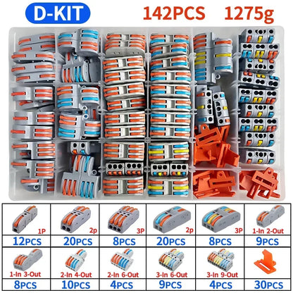 Schnelle elektrische stecker universal kompakte push-in leiter spl verdrahtung kabel stecker stumpf klemmen block AWG28-12