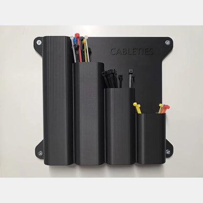 Kabelbinder-Aufbewahrung, Wandmontage, Kabelbinder-Organizer, Metalldrahtseil, Kabelbinder-Verschluss, Aufbewahrungsregal, Organizer für die Werkstatt zu Hause