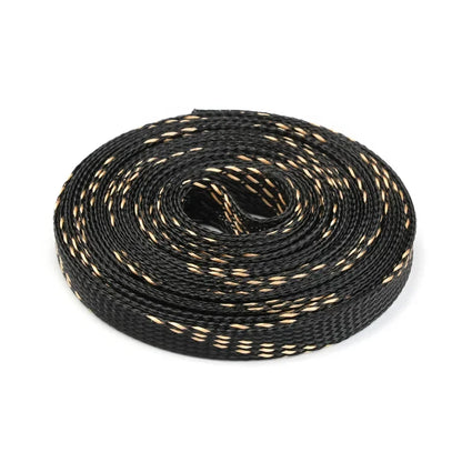 20/100M Schwarzgoldener PET-Geflechtschlauch 4-20mm Dehnbare Kabelummantelung zum Schutz und zur Isolierung von Kabelbäumen