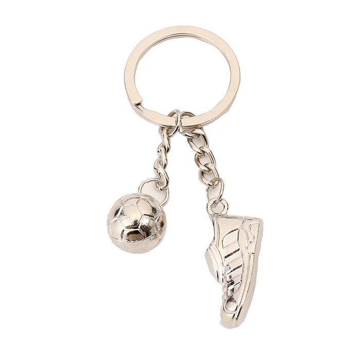 Mode Fußball Metall Schlüsselanhänger Männer Geschenk Schlüsselanhänger Fußballschuhe und Fußball Auto Schlüsselanhänger Geschenk Party Schlüsselanhänger Schmuck