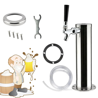 Edelstahl Entwurf Bierturm Set Single Tap Wasserhahn Wein Single Head Bierturm Bierturm für Home Brew Bar