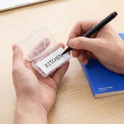 Kabelbinder-Markierungsschilder, 50 Stück, langlebige Kunststoffetiketten, transparente Box für die Organisation von Netzkabeln, Datenkabeln