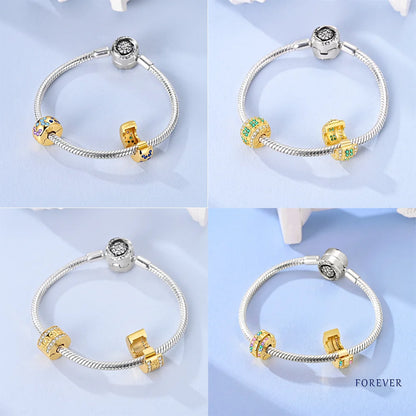 Neues 925er Silber, teilbarer Sonnen- und Mond-Charm, Satr-Herz-Perle, passend für Original-Armbänder für Frauen, edle Schmuckherstellung, Geschenk
