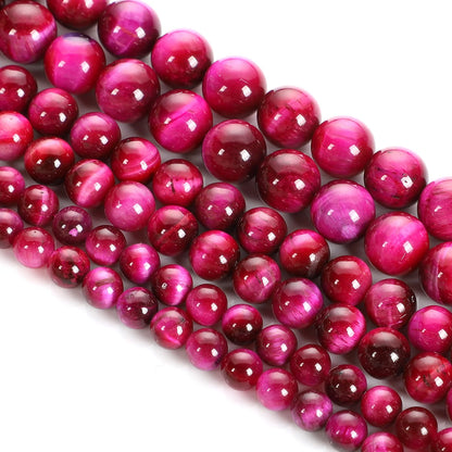Natursteinperlen, mehrfarbig, Tigerauge, lose Distanzperlen für die Herstellung von Armbändern, Schmuck, DIY-Zubehör, Auswahlgröße 4/6/8/10/12 mm