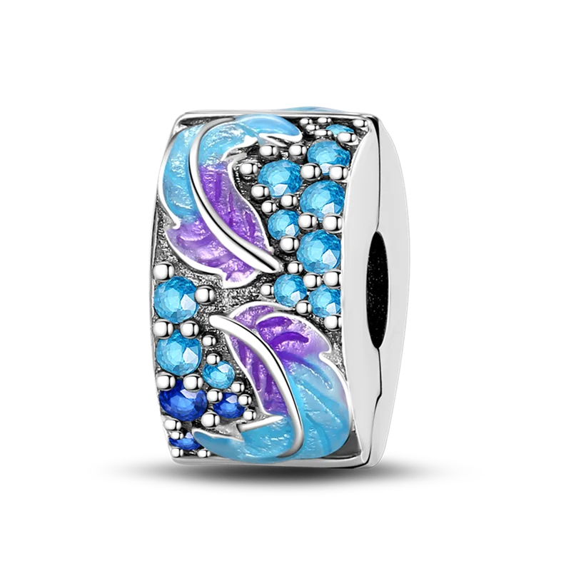 Silberverschluss, 925er-Sterlingsilber, CZ-Pflaster-Clip-Charms, Gänseblümchen-Perlen, Stopper, Sicherheitskette, passend für Original-Armreif, Schmuck-Clip