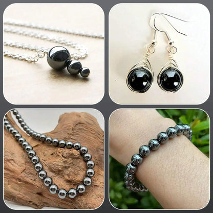 A+ Naturstein, nicht magnetisch, Hämatit, rund, lose Distanzperlen für Schmuckherstellung, DIY-Perlen, Armband, Halskette 2, 3, 4, 6, 8, 10 mm