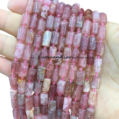 8x12mm Naturstein Grüner Malachit Unregelmäßiger Zylinder Lose Distanzperlen für Schmuckherstellung Diy Armband Charms Zubehör