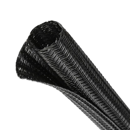 2/5 m schwarze, erweiterbare, selbstschließende Kabelhülse aus PET, Durchmesser 3 mm ~ 50 mm, geteilte, isolierte, hitzebeständige, geteilte Leitungsschutzhülse