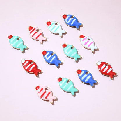 20 Stück 10x6mm Edelstahl Emaille Fisch Charms Anhänger niedlich klein Edelstahl DIY Schmuck Herstellung Zubehör Ergebnisse