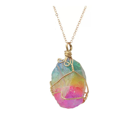Sanshi Naturstein Anhänger unregelmäßige raue Quarz Kristall Energie Charms für Schmuck machen Ohrringe Halskette Accessoires Geschenk