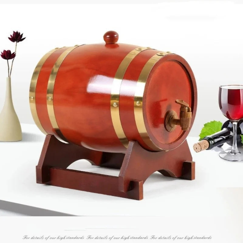 JUSTINLAU 1,5/3 l Weinfass-Whiskyfass aus Holz mit Ständer, Bunge und Zapfen, Whiskyfassspender zur Aufbewahrung von Cocktailfassen