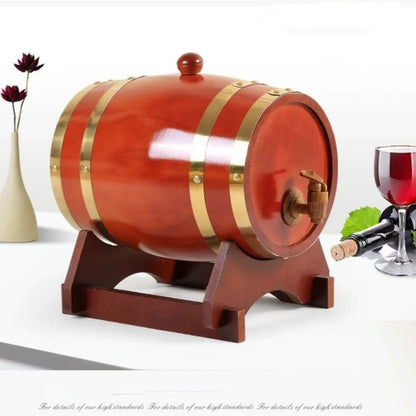 JUSTINLAU 1,5/3 l Weinfass-Whiskyfass aus Holz mit Ständer, Bunge und Zapfen, Whiskyfassspender zur Aufbewahrung von Cocktailfassen