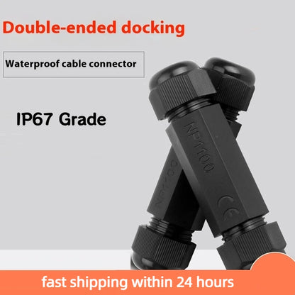 PG11 Outdoor Outdoor Kabel Stoßverbindung Doppelkopf Verriegelung Befestigungskopf Pg13,5 Wasserdichte Schutzhülle