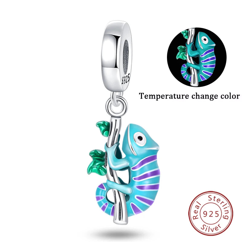 Passend für Qikaola 925 Original-Armbänder, blauer Zirkon, Eule, leuchtende Meeresschildkröte, Oktopus, 925er Silber, Charms, Perlen, DIY, Geburtstag, Schmuck, Geschenk