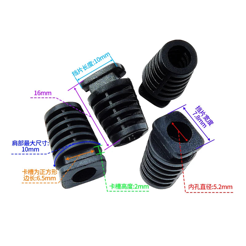 10 stücke 4,6/5,2/6mm Kabelverschraubung Stecker Gummi Zugentlastung Kabel Boot Schutz Draht Kabel Hülse power Tool Handy Ladegerät