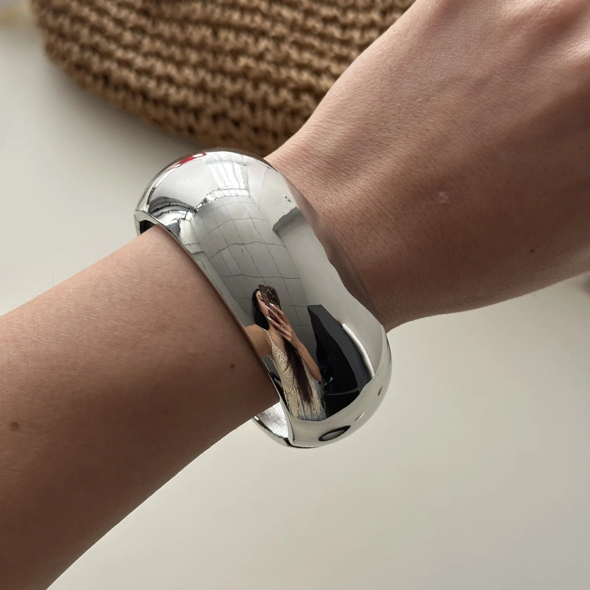 Vintage Punk Leopard Schwarz Holz Silber Farbe Metall Armreifen Mode Hip Hop Runde Geometrische Breite Armreifen Armbänder Handgelenk Schmuck