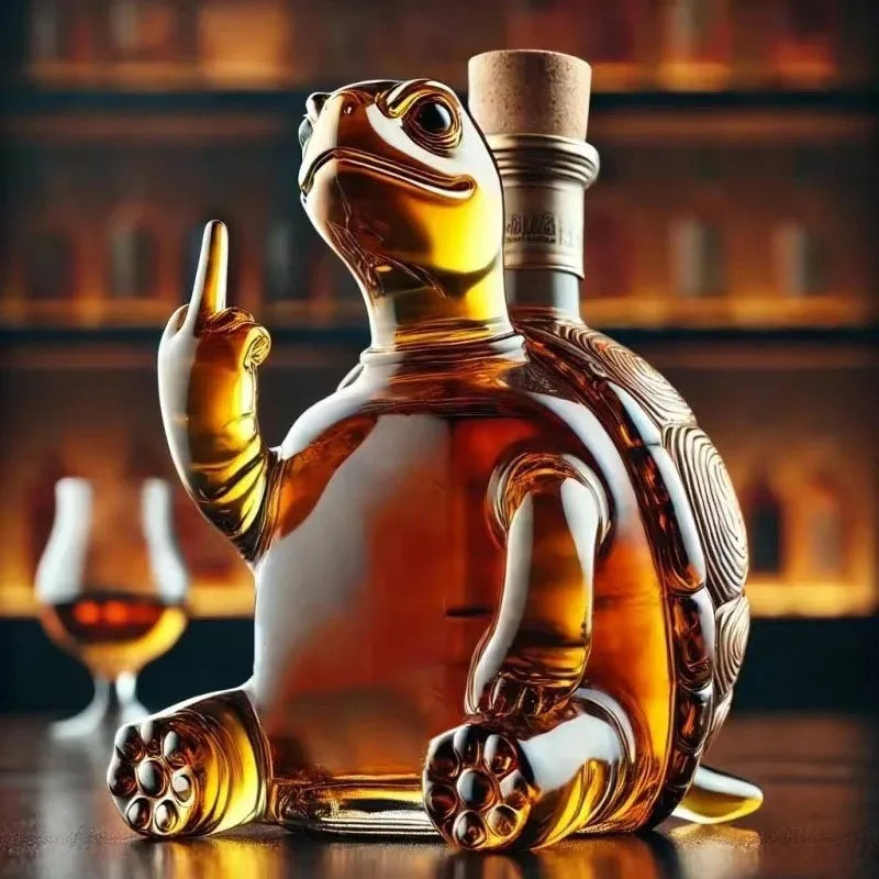250 ml Lustige Mittelfinger Whisky Glas Dekanter Ente Schildkröte Hund 10 Unzen Glas Whisky Wein Flasche Statue Dekoration für Bar Hause