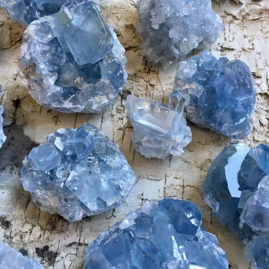 1 Stück natürlicher Celestit-Kristall, roher Druzy-Celestiet-Herz, Cluster, himmelblaue Geode, grobes Mineralblau, Celestite-Geode, Celestite Raw