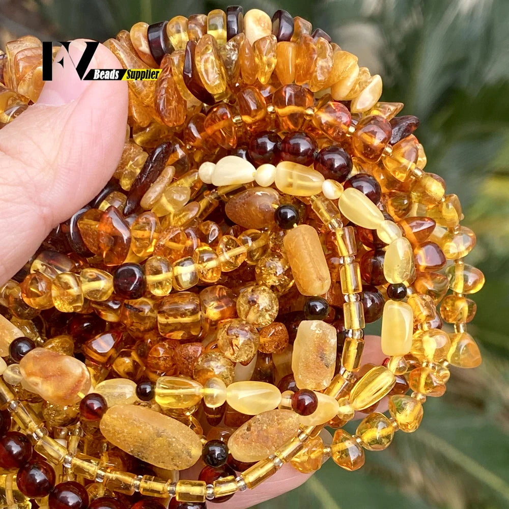 Naturstein Bernstein Runde unregelmäßige Rondelle Edelstein lose Perlen facettierte lose Perlen für Schmuckherstellung DIY Armband handgefertigt