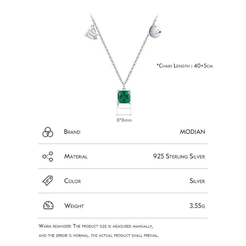 Modian 925 Sterling Silber Regenbogen Zirkonia Skorpion Geburts stein Sternzeichen Symbol Charme Anhänger Halsketten für Frauen edlen Schmuck