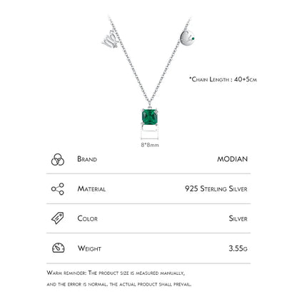 Modian 925 Sterling Silber Regenbogen Zirkonia Skorpion Geburts stein Sternzeichen Symbol Charme Anhänger Halsketten für Frauen edlen Schmuck