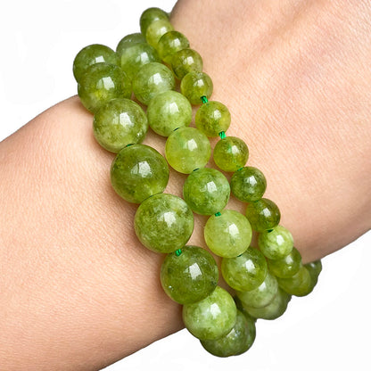 6-10mm Peridot Olivin Grün Kristall Perlen Diy Runde Lose Spacer Perlen für Schmuck Machen DIY Armband Halskette zubehör