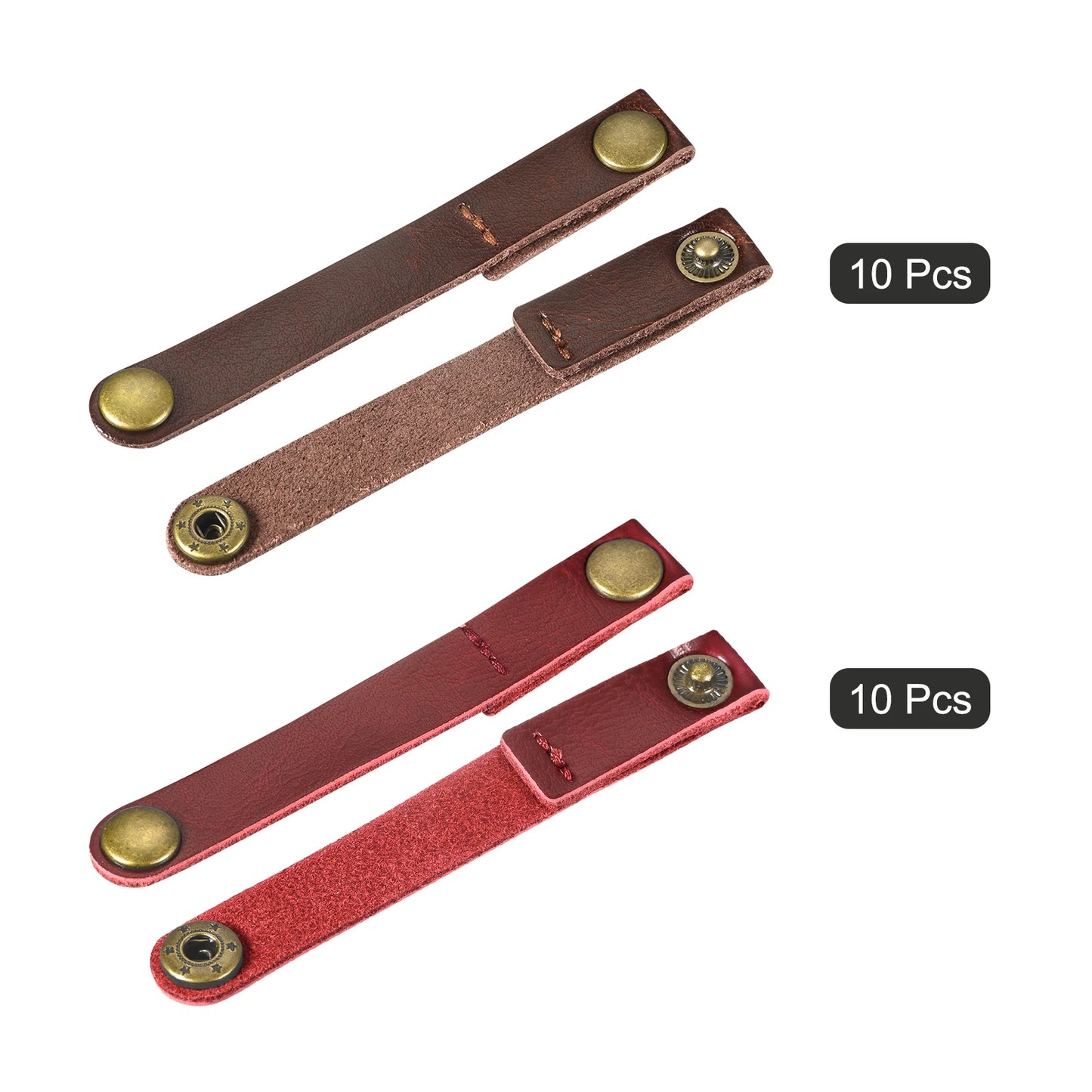 20pcs 5 Farben Leder Kabel bänder Kabelbinder Wraps Kabel Management Halter Halter Kabel Organizer für USB-Kabel Kopfhörer Drähte