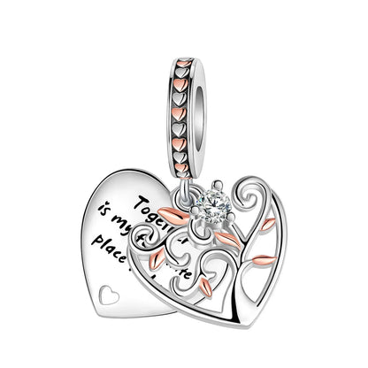 925 Sterling Silber Roségold Baum des Lebens Schmetterling Serie Charm Fit 4mm Blende Armband Charm Bead Halskette Diy Frauen Schmuck