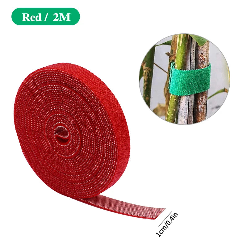 Einstellbare 100/2M Selbstklebende Pflanzen Nylon Krawatten Grüne Pflanze Verband Garten Haken Schleife Bambus Cane Wrap Unterstützung garten Liefert