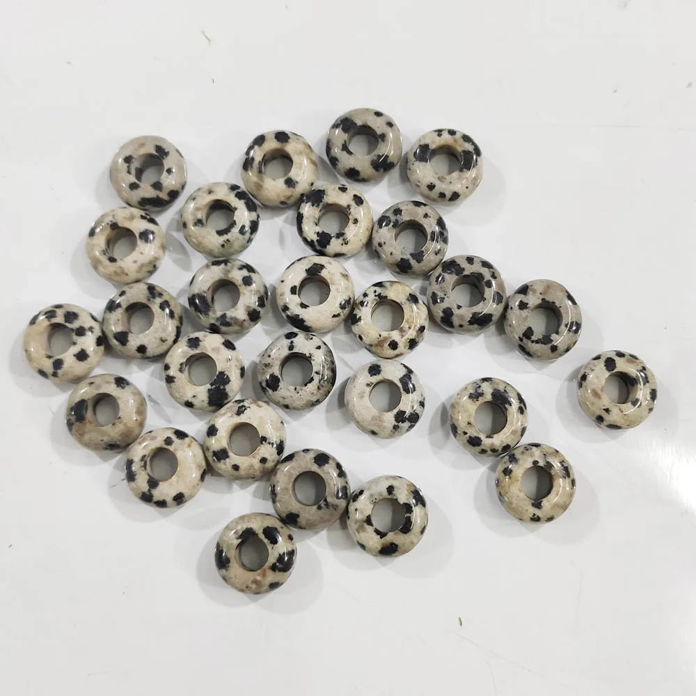 Mode gute Qualität Naturstein Mix runde Charms großes Loch Charms Perlen 10mm für Schmuckherstellung 50 Stück Großhandel kostenloser Versand
