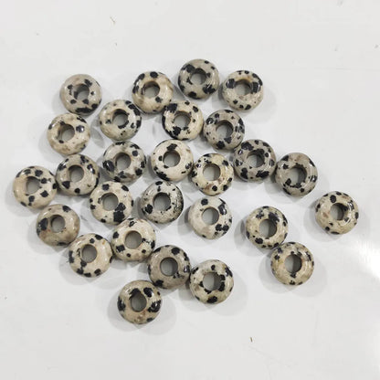 Mode gute Qualität Naturstein Mix runde Charms großes Loch Charms Perlen 10mm für Schmuckherstellung 50 Stück Großhandel kostenloser Versand