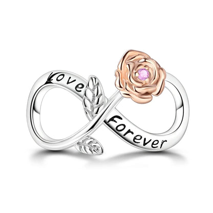 Charms-Perlen der Blumenserie, Original-Anhänger aus 925er-Sterlingsilber, Lotus-Tulpe, Rose, Nelke, passend für Armbänder, Damenschmuck, DIY-Geschenk