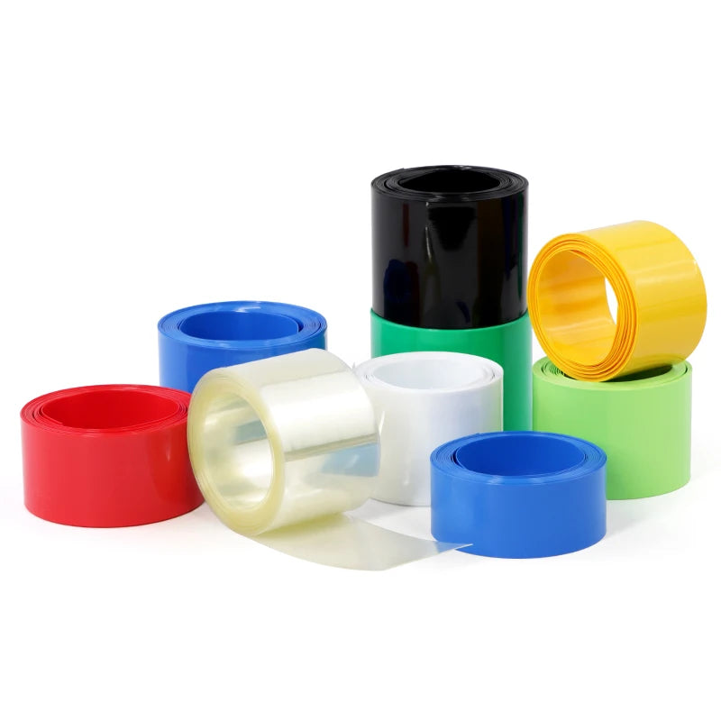 10M 18650 Lithium-Batterie-Schrumpfschlauch, Breite 17mm ~ 130mm, PVC-Wärmeschrumpfschlauch, Batteriepack-Isolierung, Kabelschutz, Schlauchfolie