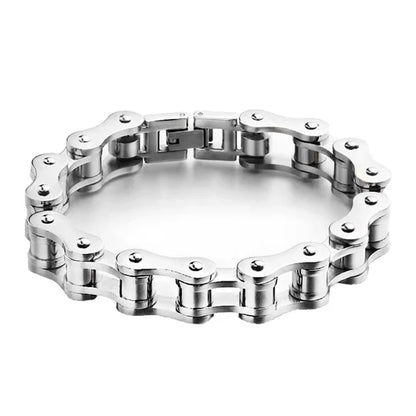 Retro Schwere Bürste Edelstahl Motorrad Kette Armband 11/13 MM Breite Herren Frauen Bike Biker Armbänder Hip-Hop Schmuck 19-23 cm