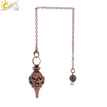 Kupfer-Anhänger, Metallpendel zum Wünschelfen, Wahrsagen, Scrying, Meditation, Chi, ausgleichender Körperheilung, Chakra, spirituelles Pendulo H202