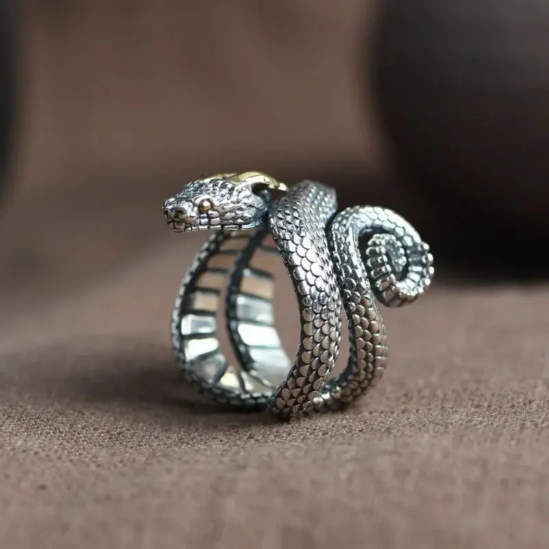 Retro Poseidon Kompass Ring versilbert Hexagramm Öffnung verstellbarer Ring Männer und Frauen Hip-Hop Trend Schmuck Geschenk