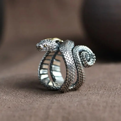 Retro Poseidon Kompass Ring versilbert Hexagramm Öffnung verstellbarer Ring Männer und Frauen Hip-Hop Trend Schmuck Geschenk