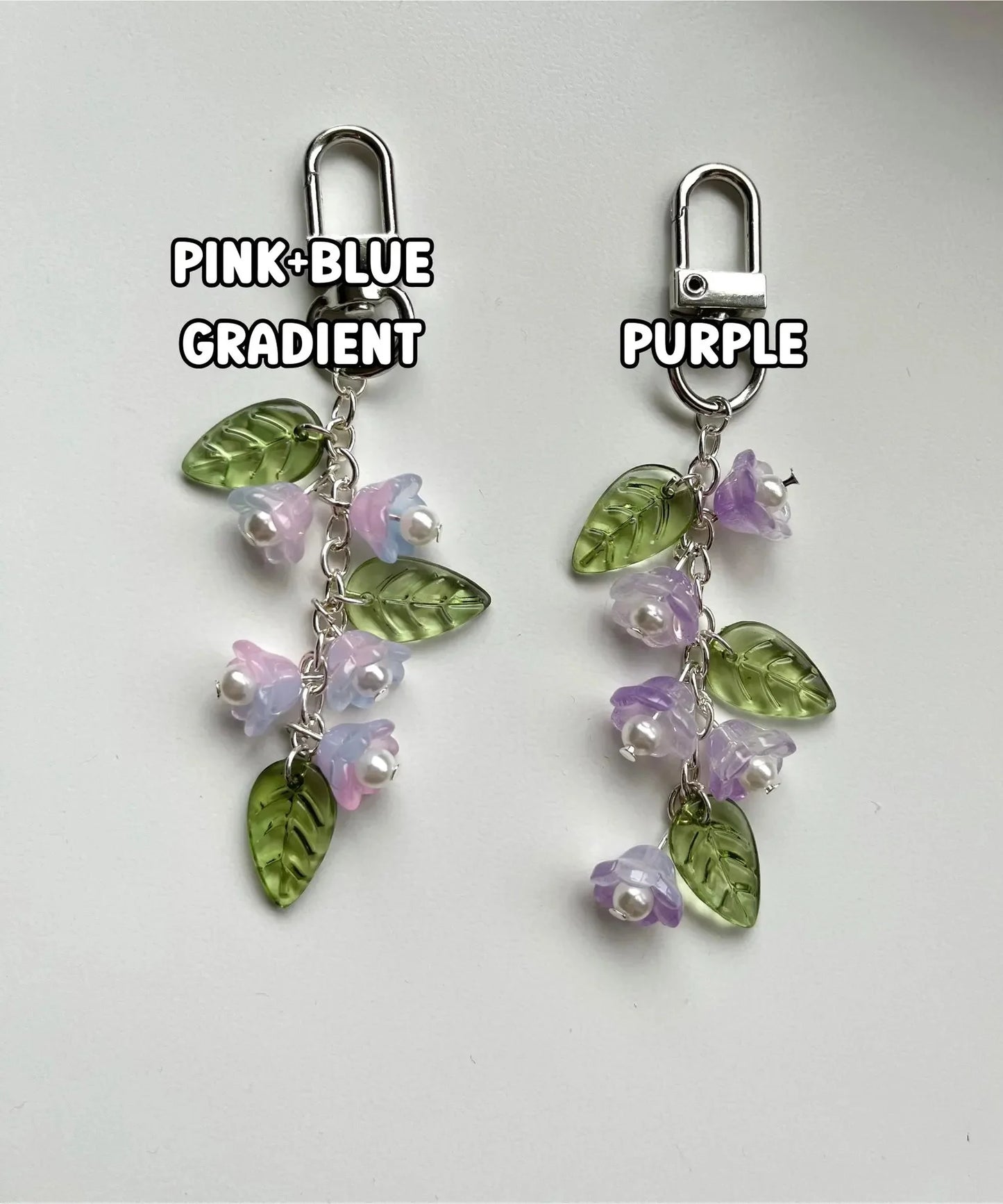 Maiglöckchen Schlüsselanhänger |   Taschenanhänger, handgefertigt |   Blumen, Ästhetik, süß, mädchenhaft, Maiglöckchen |   Geschenke für Sie
