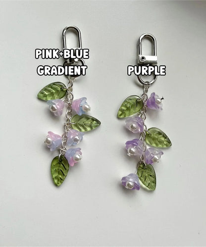 Maiglöckchen Schlüsselanhänger |   Taschenanhänger, handgefertigt |   Blumen, Ästhetik, süß, mädchenhaft, Maiglöckchen |   Geschenke für Sie