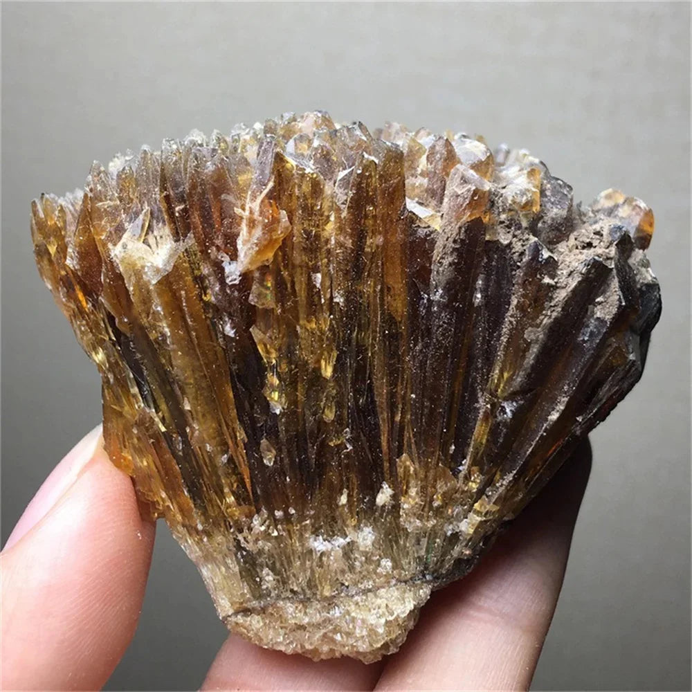 Natürliche gelbe Bernstein-Calcit-Rohsteinkristalle, Cluster-Edelstein-Kollektion grober Mineralproben, Heilkristall, 1 Stück